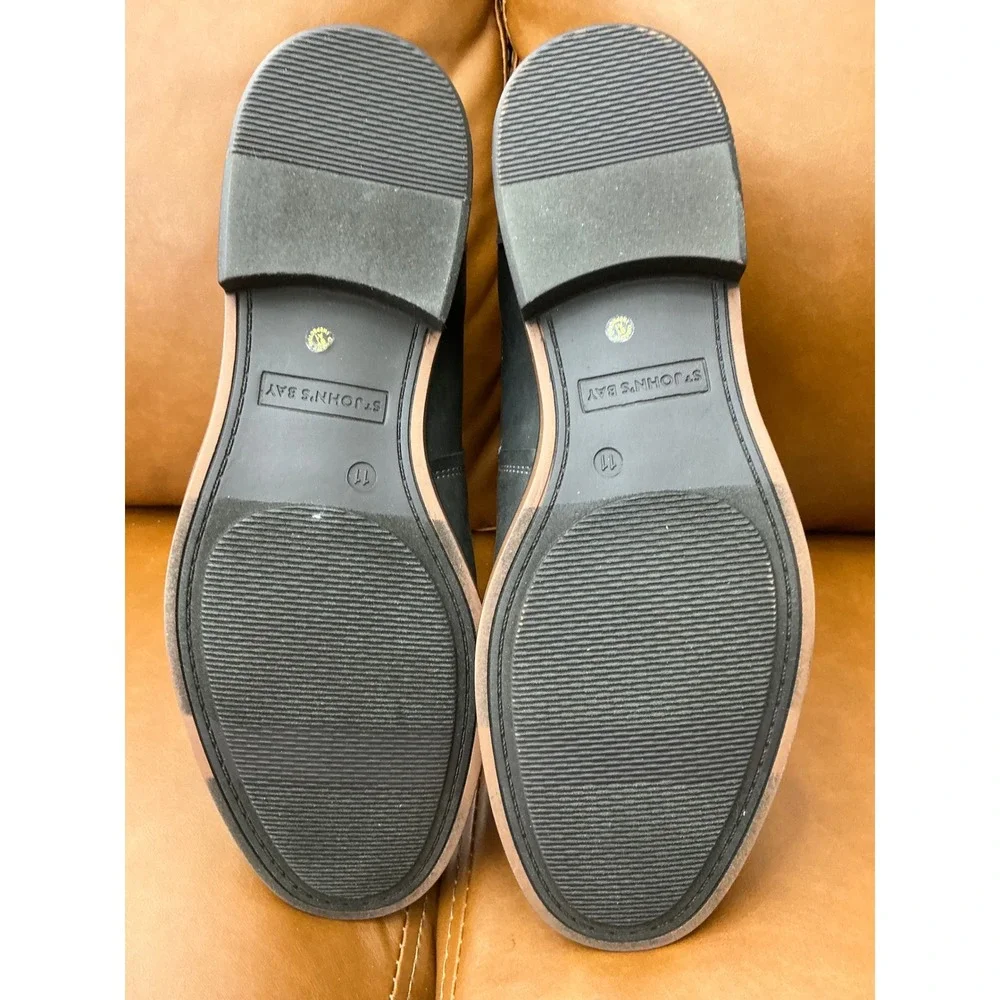 St. John's Bay Rutland Chelsea Boots Mens 11 Black Excellent Matte Slip On